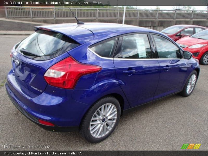 Blue Candy / Arctic White 2013 Ford Focus Titanium Hatchback