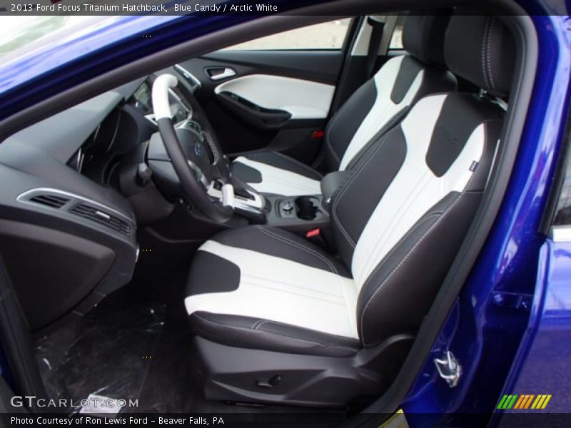 Blue Candy / Arctic White 2013 Ford Focus Titanium Hatchback