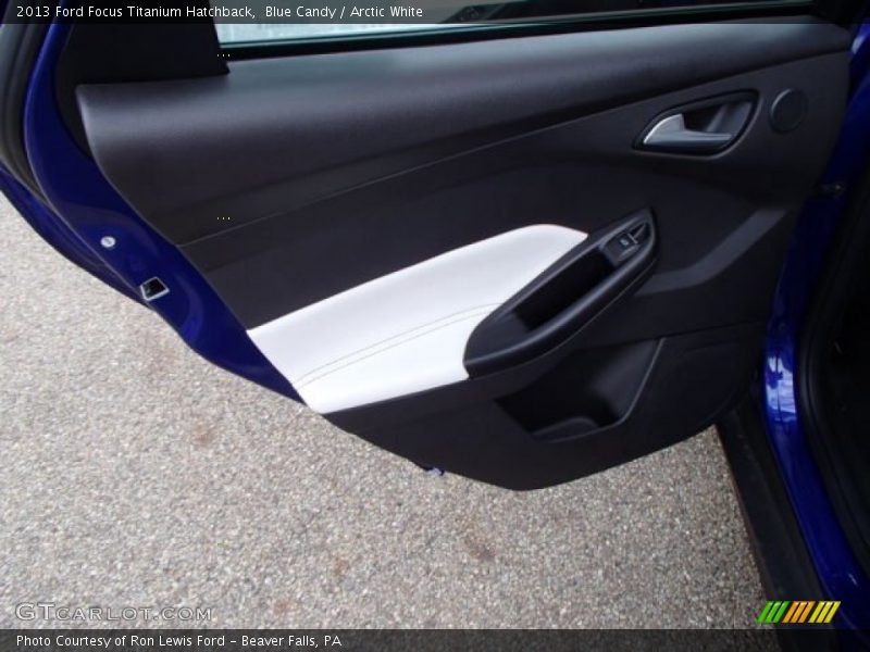 Blue Candy / Arctic White 2013 Ford Focus Titanium Hatchback