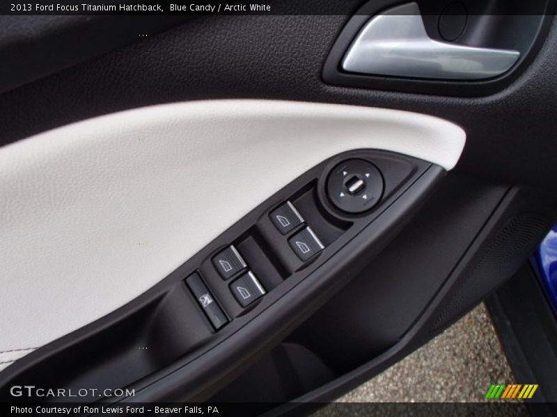 Blue Candy / Arctic White 2013 Ford Focus Titanium Hatchback