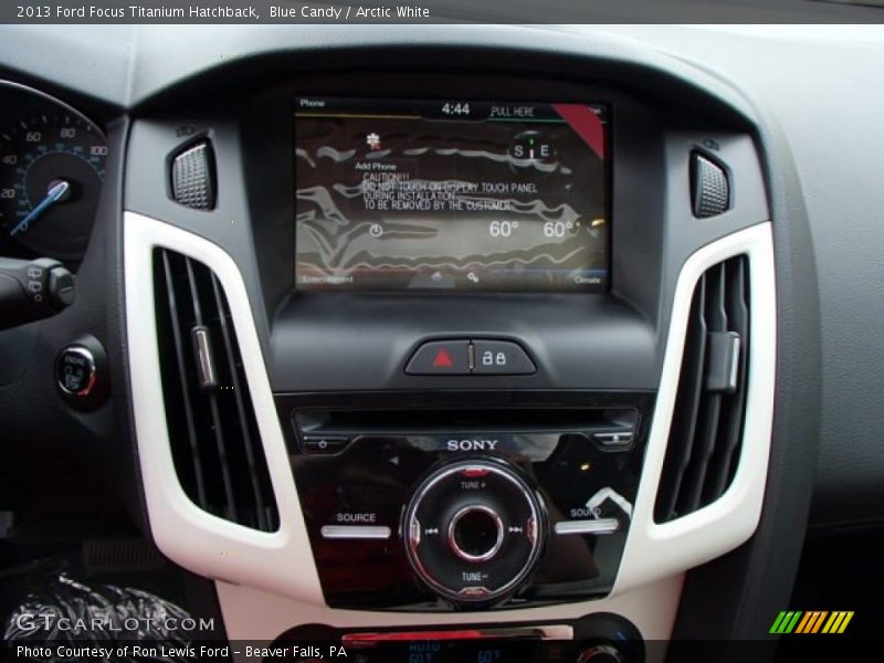 Blue Candy / Arctic White 2013 Ford Focus Titanium Hatchback