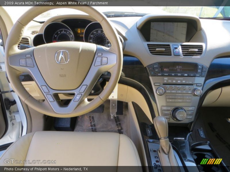 Aspen White Pearl / Parchment 2009 Acura MDX Technology
