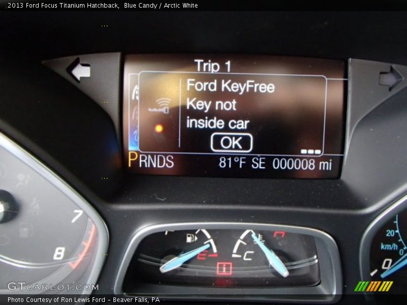 Blue Candy / Arctic White 2013 Ford Focus Titanium Hatchback