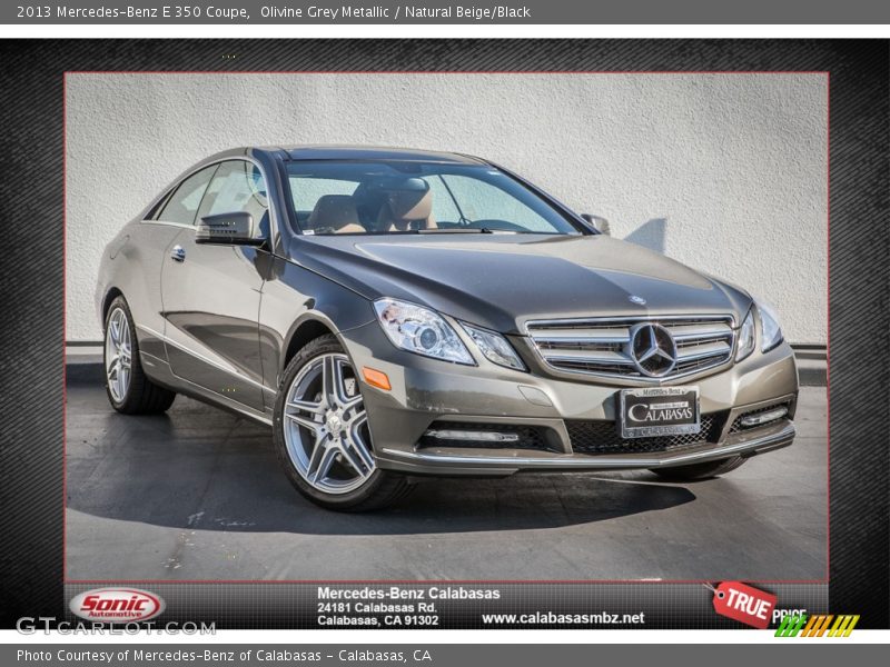 Olivine Grey Metallic / Natural Beige/Black 2013 Mercedes-Benz E 350 Coupe