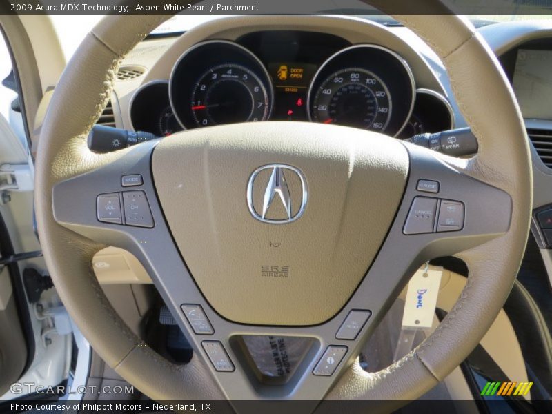 Aspen White Pearl / Parchment 2009 Acura MDX Technology