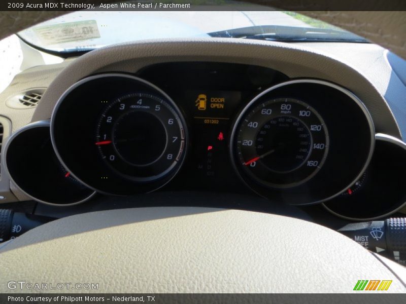 Aspen White Pearl / Parchment 2009 Acura MDX Technology