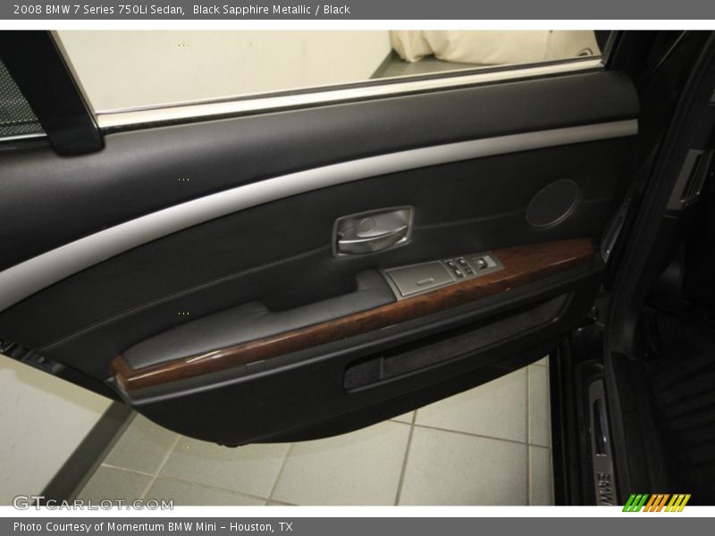 Black Sapphire Metallic / Black 2008 BMW 7 Series 750Li Sedan