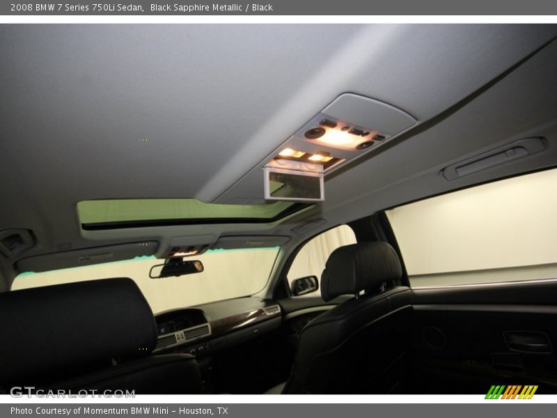 Black Sapphire Metallic / Black 2008 BMW 7 Series 750Li Sedan