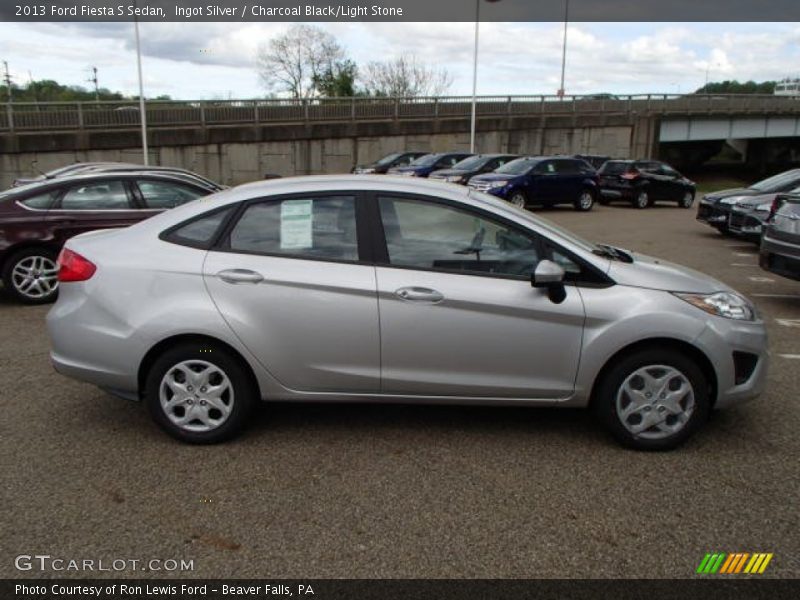 Ingot Silver / Charcoal Black/Light Stone 2013 Ford Fiesta S Sedan