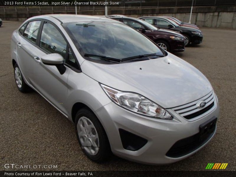 Ingot Silver / Charcoal Black/Light Stone 2013 Ford Fiesta S Sedan