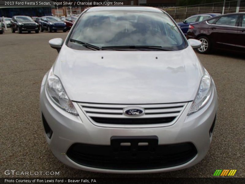 Ingot Silver / Charcoal Black/Light Stone 2013 Ford Fiesta S Sedan