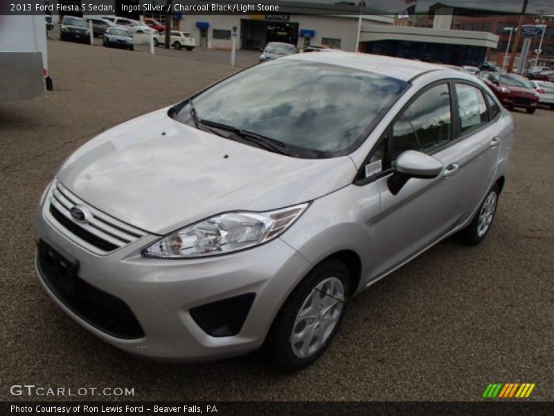 Ingot Silver / Charcoal Black/Light Stone 2013 Ford Fiesta S Sedan