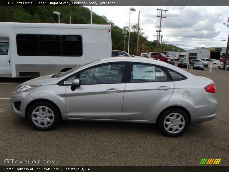 Ingot Silver / Charcoal Black/Light Stone 2013 Ford Fiesta S Sedan