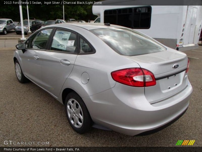 Ingot Silver / Charcoal Black/Light Stone 2013 Ford Fiesta S Sedan