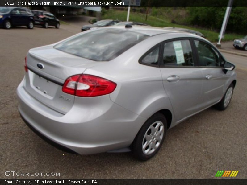 Ingot Silver / Charcoal Black/Light Stone 2013 Ford Fiesta S Sedan