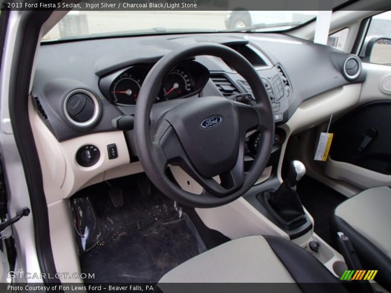 Ingot Silver / Charcoal Black/Light Stone 2013 Ford Fiesta S Sedan