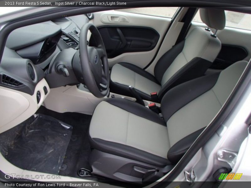 Ingot Silver / Charcoal Black/Light Stone 2013 Ford Fiesta S Sedan