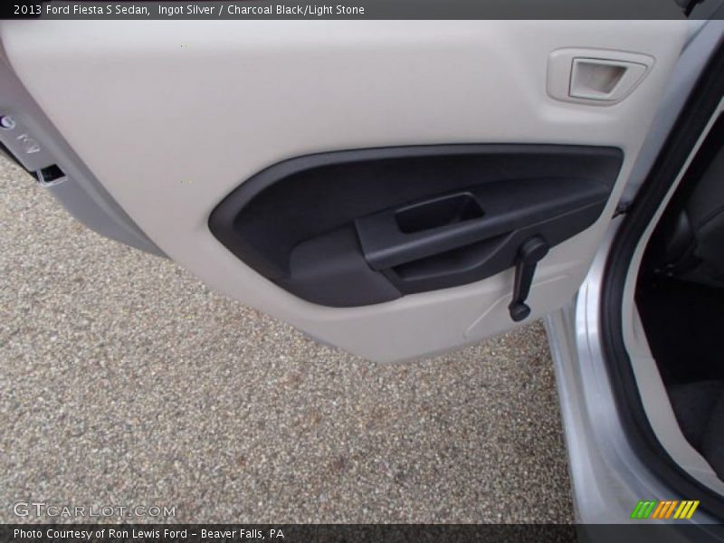 Ingot Silver / Charcoal Black/Light Stone 2013 Ford Fiesta S Sedan