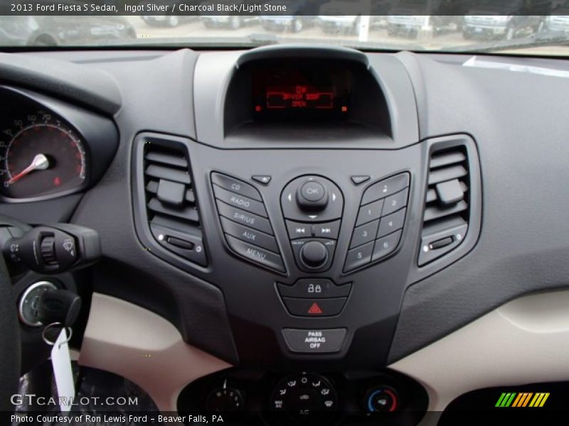 Ingot Silver / Charcoal Black/Light Stone 2013 Ford Fiesta S Sedan