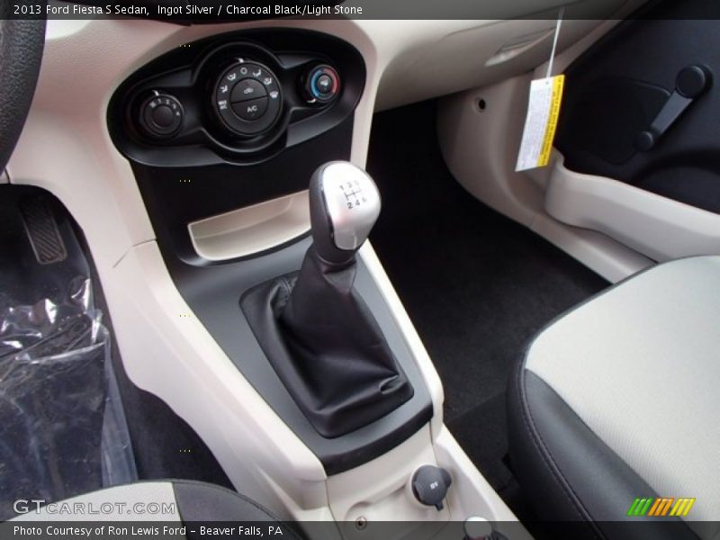 Ingot Silver / Charcoal Black/Light Stone 2013 Ford Fiesta S Sedan