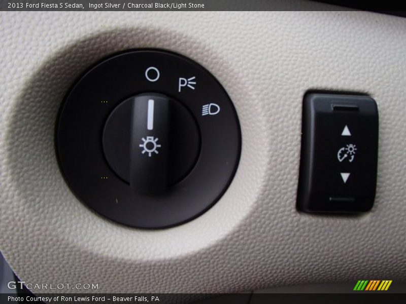 Ingot Silver / Charcoal Black/Light Stone 2013 Ford Fiesta S Sedan