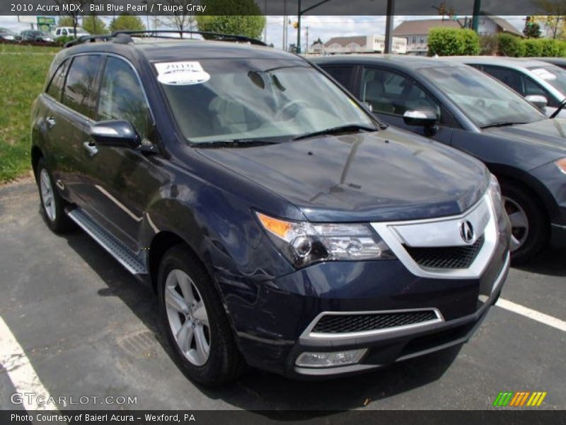 Bali Blue Pearl / Taupe Gray 2010 Acura MDX