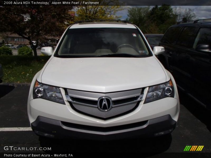 Aspen White Pearl / Parchment 2008 Acura MDX Technology