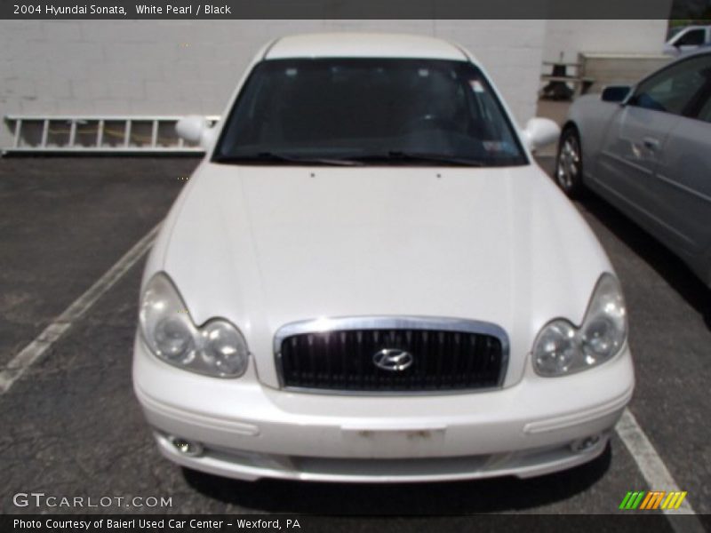 White Pearl / Black 2004 Hyundai Sonata