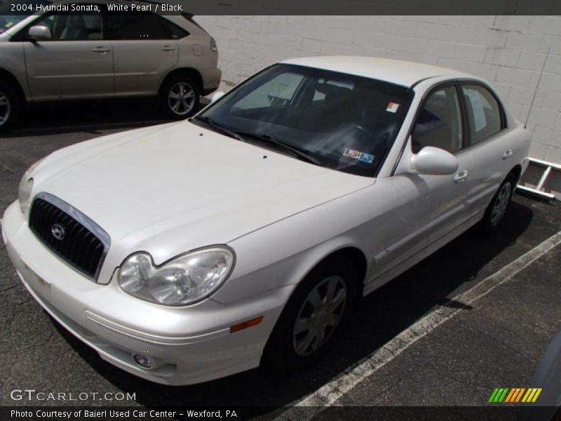 White Pearl / Black 2004 Hyundai Sonata