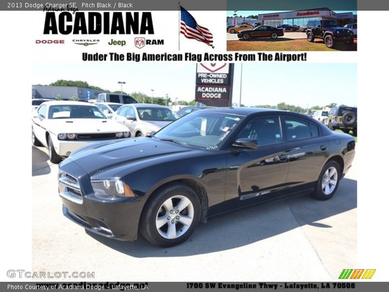 Pitch Black / Black 2013 Dodge Charger SE