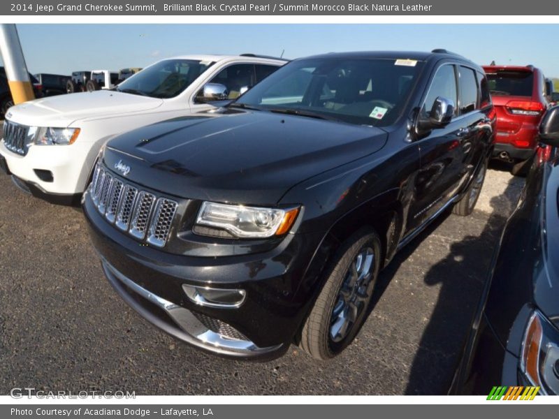 Brilliant Black Crystal Pearl / Summit Morocco Black Natura Leather 2014 Jeep Grand Cherokee Summit