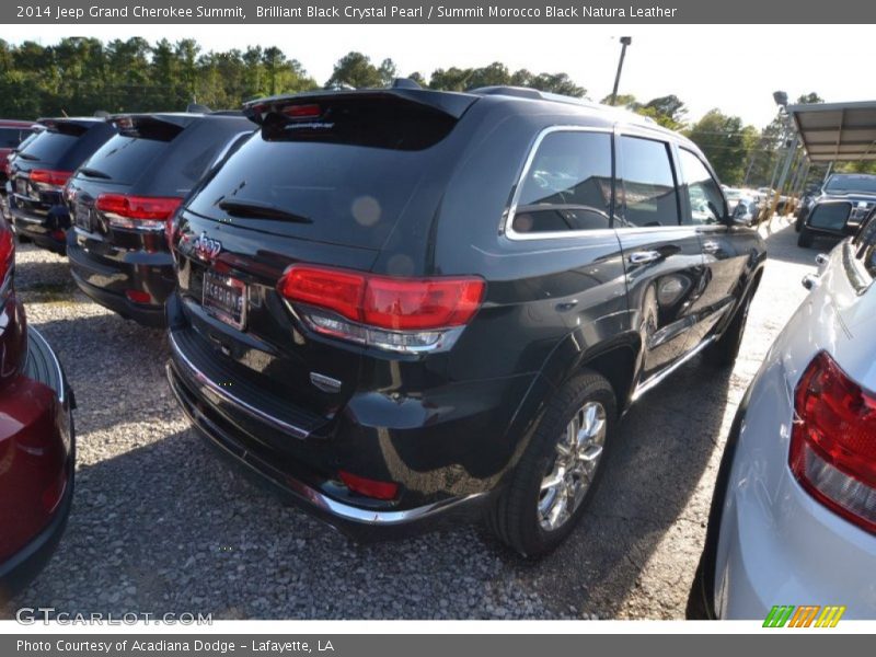 Brilliant Black Crystal Pearl / Summit Morocco Black Natura Leather 2014 Jeep Grand Cherokee Summit