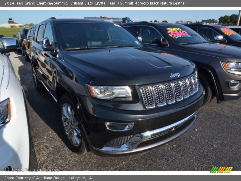 Brilliant Black Crystal Pearl / Summit Morocco Black Natura Leather 2014 Jeep Grand Cherokee Summit