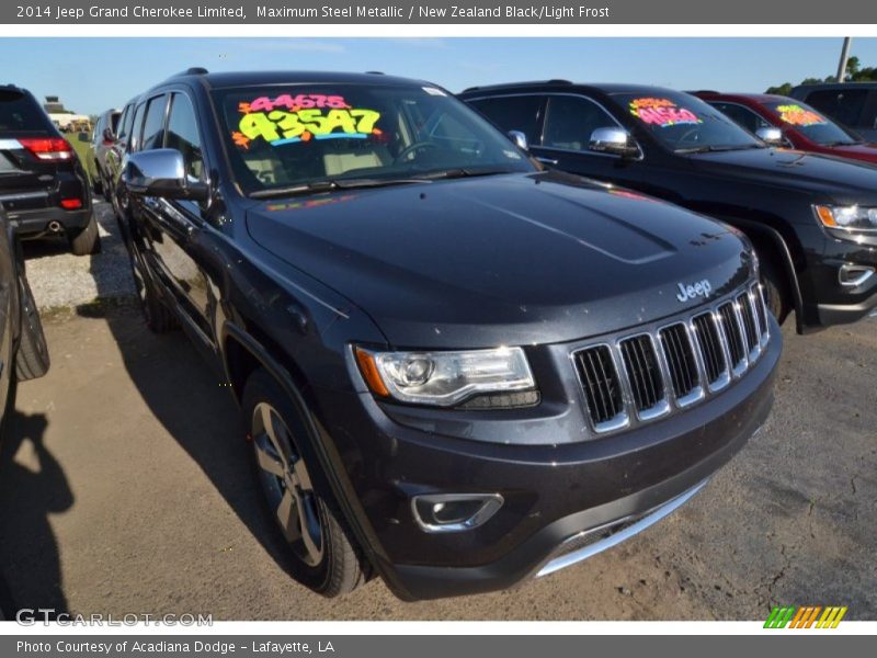Maximum Steel Metallic / New Zealand Black/Light Frost 2014 Jeep Grand Cherokee Limited