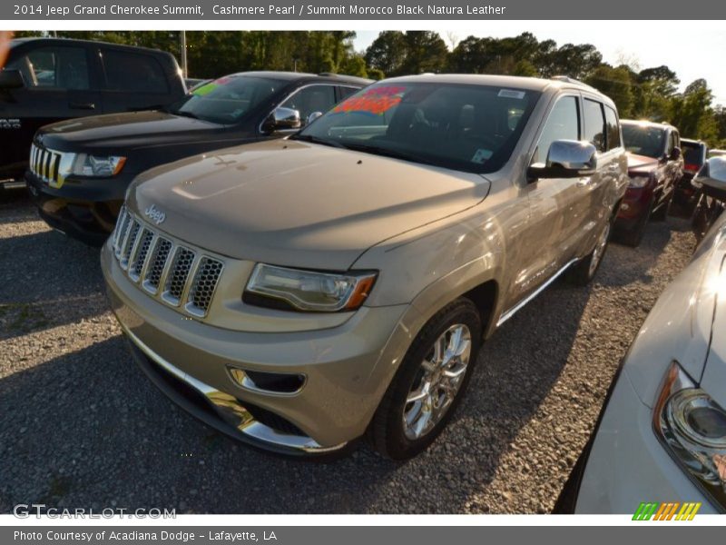 Cashmere Pearl / Summit Morocco Black Natura Leather 2014 Jeep Grand Cherokee Summit