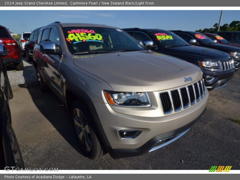 Cashmere Pearl / New Zealand Black/Light Frost 2014 Jeep Grand Cherokee Limited