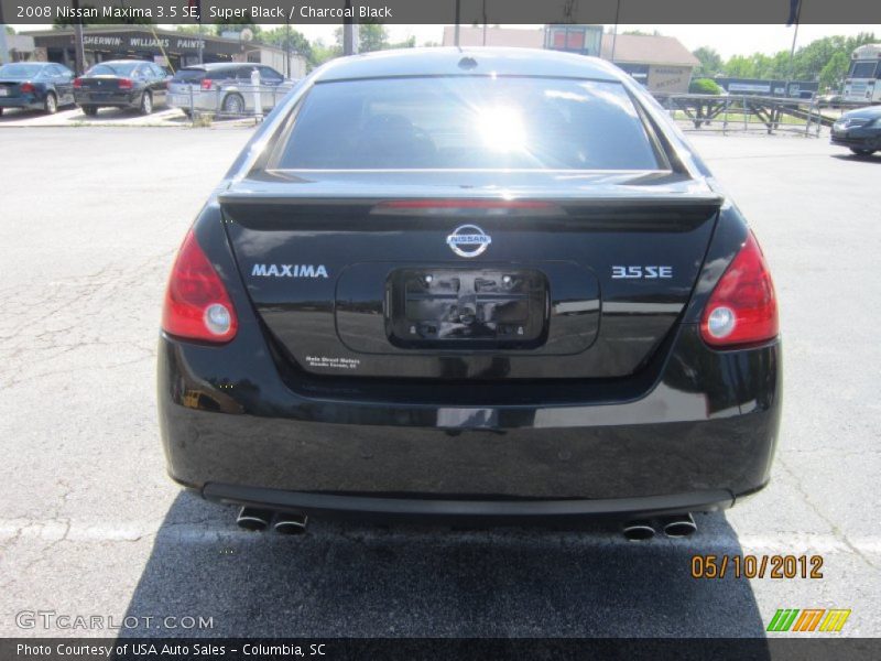 Super Black / Charcoal Black 2008 Nissan Maxima 3.5 SE
