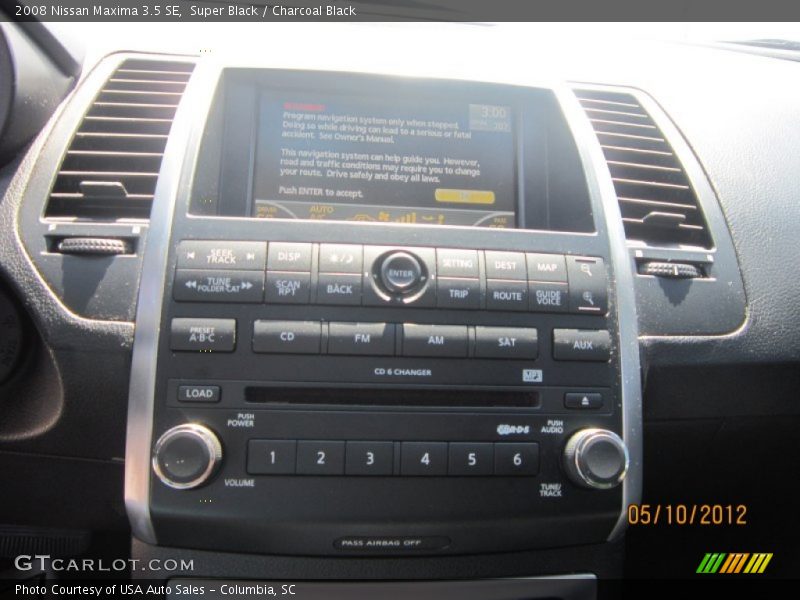 Super Black / Charcoal Black 2008 Nissan Maxima 3.5 SE