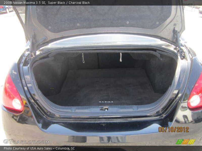 Super Black / Charcoal Black 2008 Nissan Maxima 3.5 SE