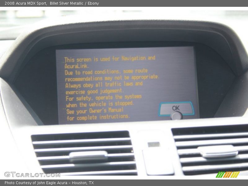 Billet Silver Metallic / Ebony 2008 Acura MDX Sport