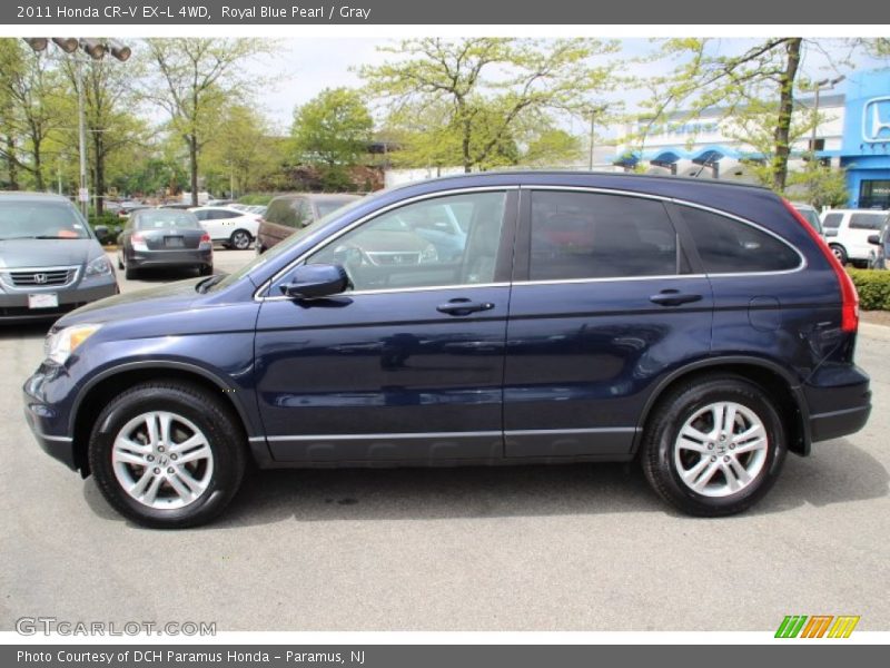 Royal Blue Pearl / Gray 2011 Honda CR-V EX-L 4WD