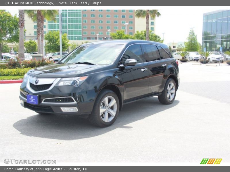 Crystal Black Pearl / Taupe 2011 Acura MDX Technology