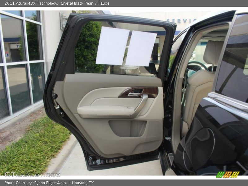 Crystal Black Pearl / Taupe 2011 Acura MDX Technology