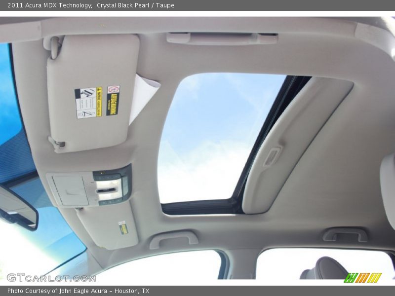 Crystal Black Pearl / Taupe 2011 Acura MDX Technology