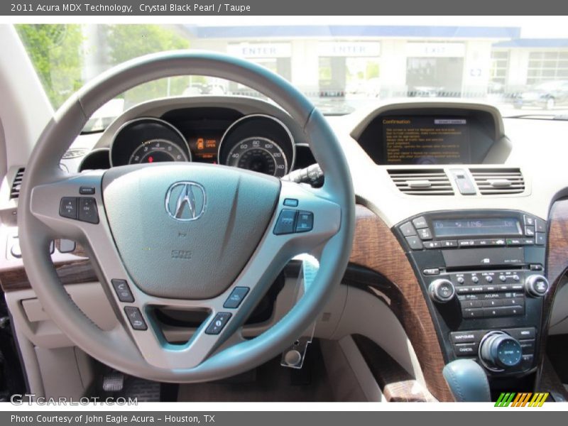 Crystal Black Pearl / Taupe 2011 Acura MDX Technology