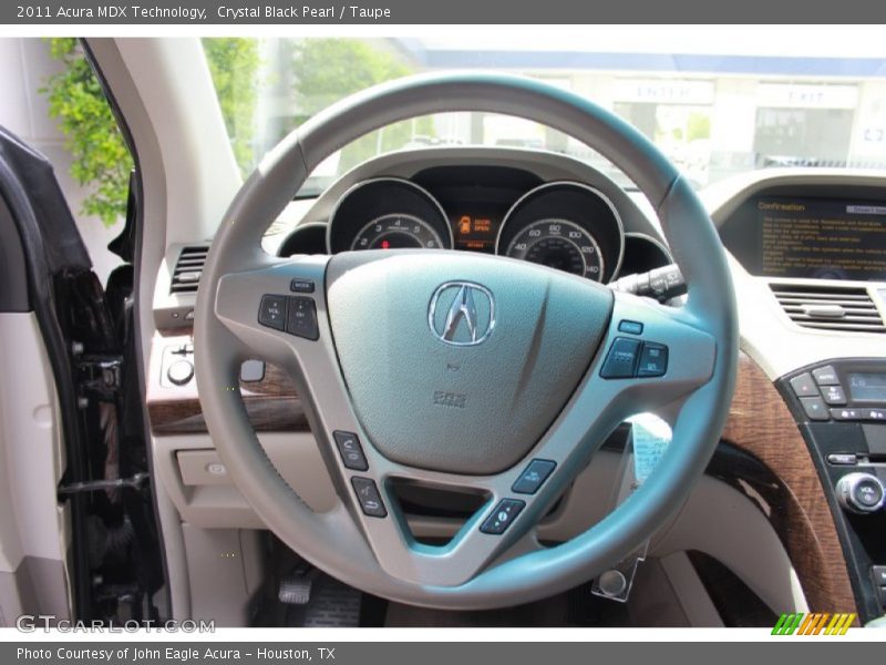 Crystal Black Pearl / Taupe 2011 Acura MDX Technology