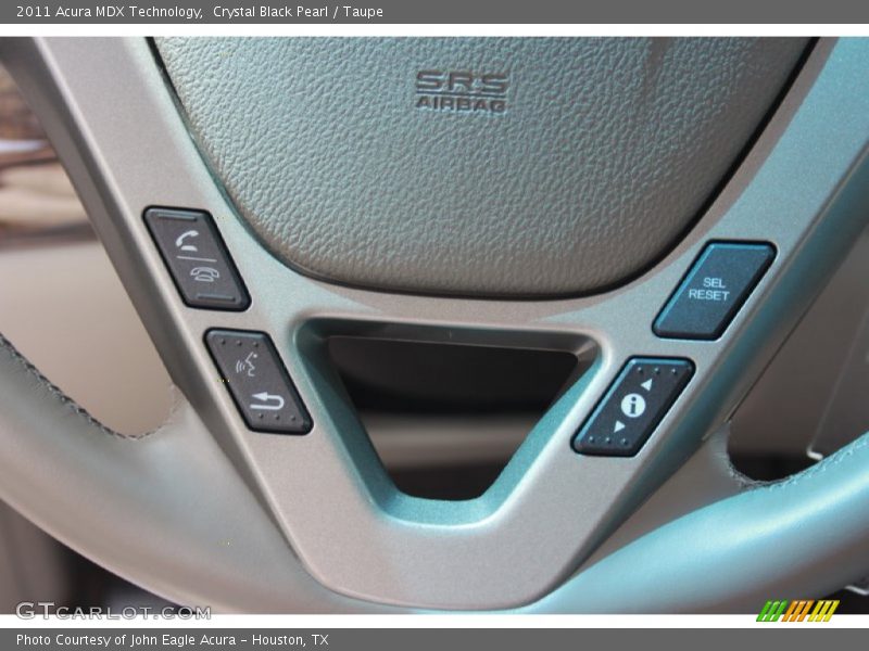 Crystal Black Pearl / Taupe 2011 Acura MDX Technology