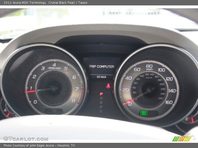 Crystal Black Pearl / Taupe 2011 Acura MDX Technology