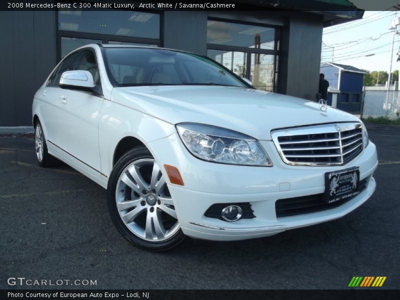 Arctic White / Savanna/Cashmere 2008 Mercedes-Benz C 300 4Matic Luxury