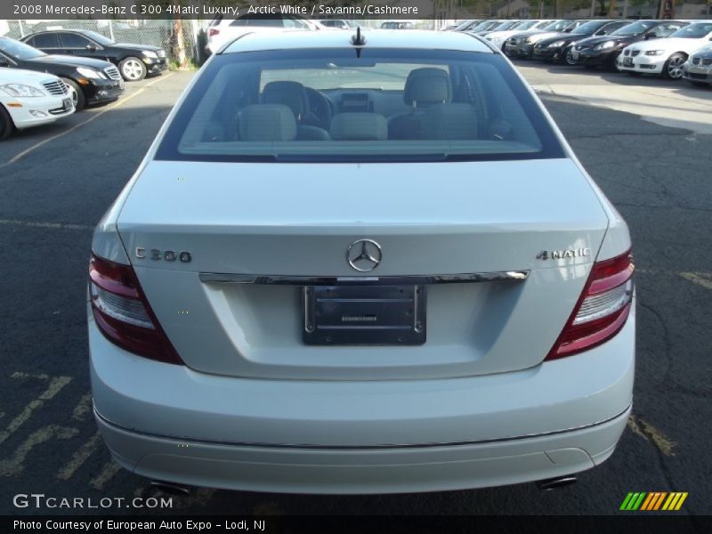 Arctic White / Savanna/Cashmere 2008 Mercedes-Benz C 300 4Matic Luxury